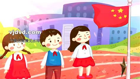 红领巾飘起来歌曲六一儿童节舞蹈卡通led舞台背景视频素材_腾讯视频
