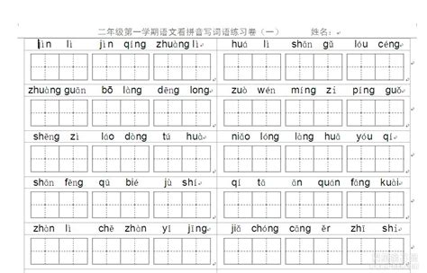 一年级汉语拼音音节练习表(三)——声母、复韵母组合_word文档在线阅读与下载_免费文档