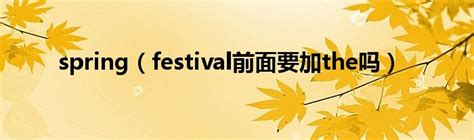 My favourite festival英语作文带翻译