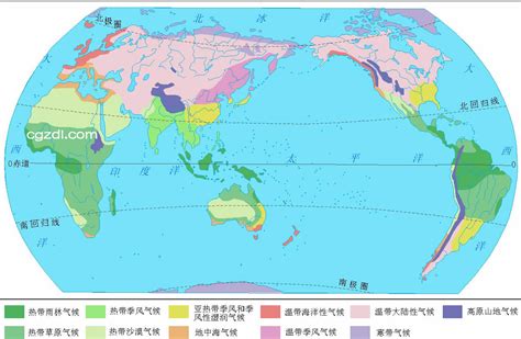 高清世界气候类型分布图大图_世界地理地图_初高中地理网