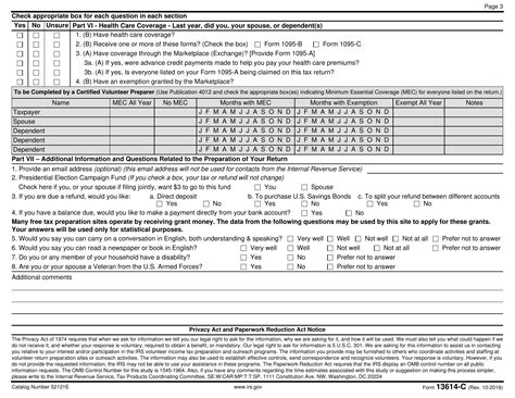 Form 13614-C - Intake or Interview and Quality Review Sheet (2015) Free ...