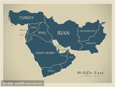 中东地图英语,中东地形图,中东地理位置_大山谷图库