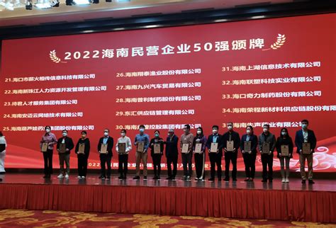 热烈祝贺海南新珠江人力再次实力上榜“2022海南民营企业50强”
