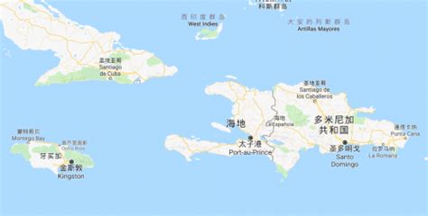 多米尼加地图图片