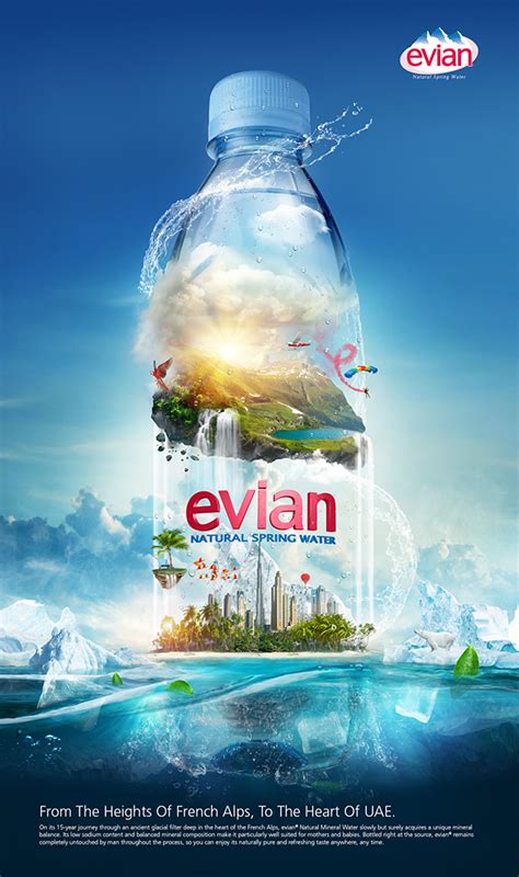 EVIAN 依云矿泉水平面广告创意设计-上海尚略广告设计公司分享-