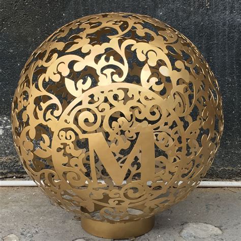 复古做旧镂空灯光圆球艺术品不锈钢小品雕塑装饰品-阿里巴巴