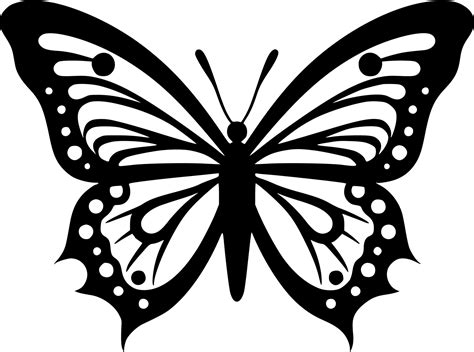 Butterfly - Black and White Isolated Icon - Vector illustration ...
