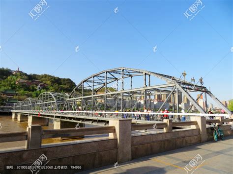 兰州黄河铁桥,历史古迹景区,旅游景点,摄影素材,汇图网www.huitu.com