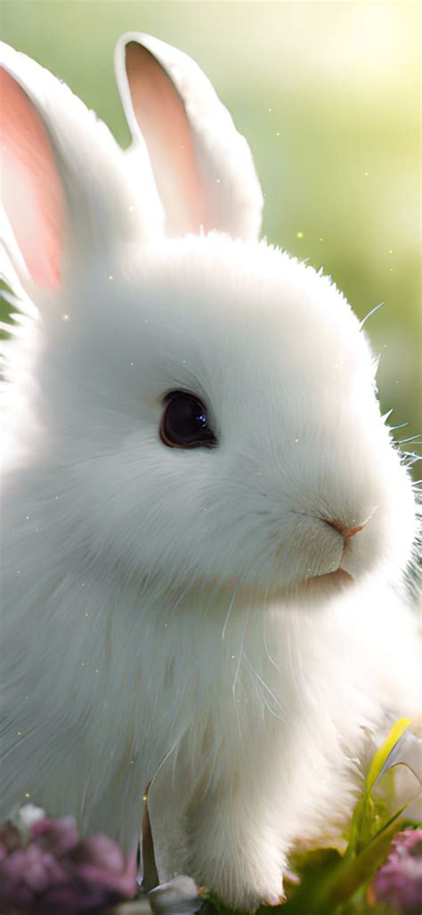 可爱小白兔(动物手机动态壁纸) - 动物手机壁纸下载 - 元气壁纸