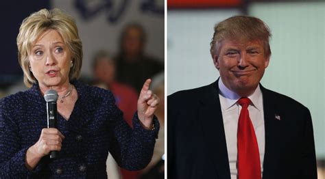 2016美国总统大选：据民调结果希拉里的支持率领先特朗普