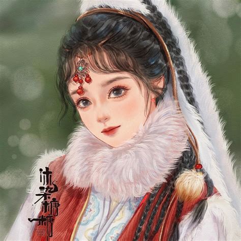 原画古风头像插画师女生
