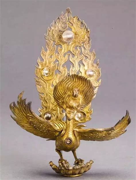 铜鎏金金翅鸟像-佛像-图片