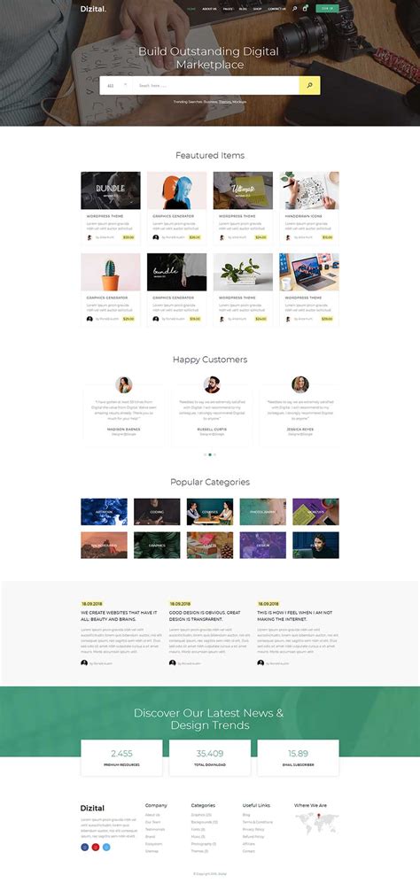 Bootstrap4响应式图片设计作品素材交易平台网站模板 - 素材火