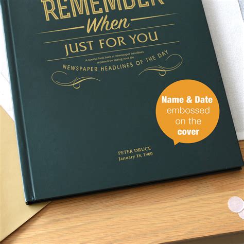 Personalised Just For You Newspaper Book By Historic Newspapers