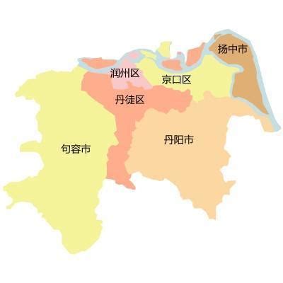镇江市行政区划图