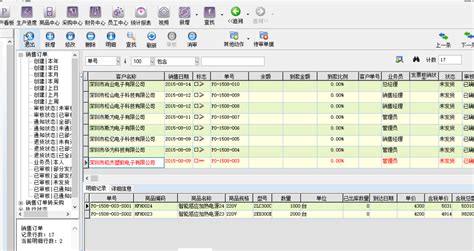 ERP管理软件之：销售订单明细_火凤凰ERP软件