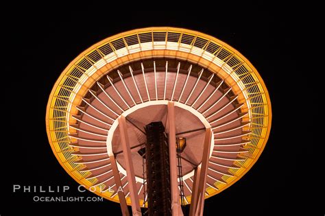 Space Needle at night, Seattle, Washington, #13669