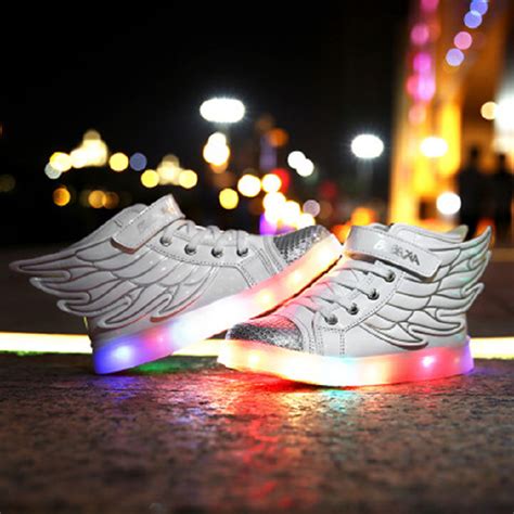【新品儿童翅膀发光鞋 USB充电LED灯鞋 带灯童鞋运动鞋批发】价格 ...