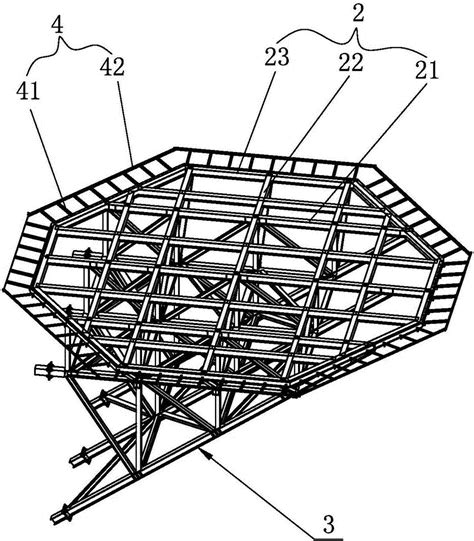 一种直升机平台的桁架连接结构的制作方法