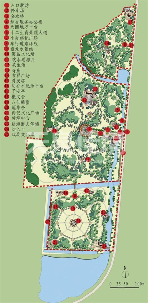 公墓规划设计案例鸟瞰图_美国室内设计中文网
