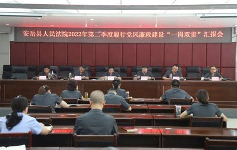 安岳法院召开2022年度第二季度 履行党风廉政建设“一岗双责”汇报会_安岳县人民法院
