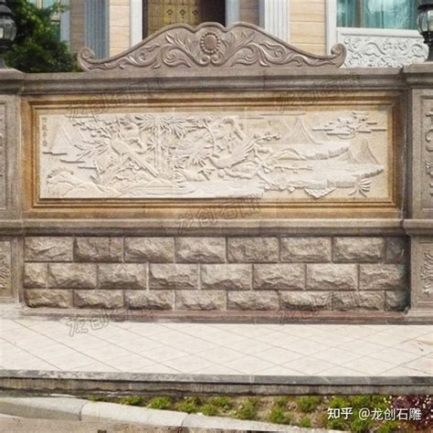 花岗岩别墅围墙栏杆浮雕系列装饰应用图片_图片-139石材网