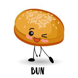 Funny croissant with eyes on white background Vector Image