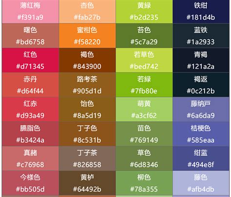 中文颜色名称颜色对照表_word文档在线阅读与下载_免费文档