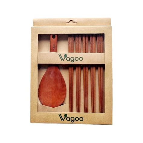 Mua Vagoo- Bộ đũa muỗng gỗ cá nhân và túi vải phong cách Hàn Quôc, Nhật ...
