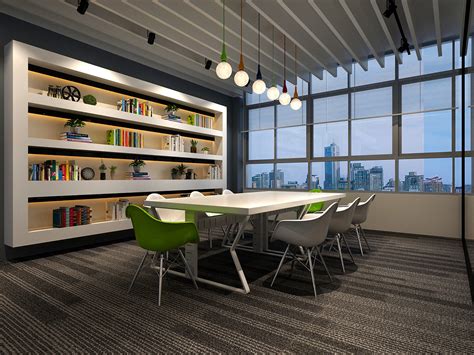 300平方外贸公司办公室装修设计效果图_岚禾设计