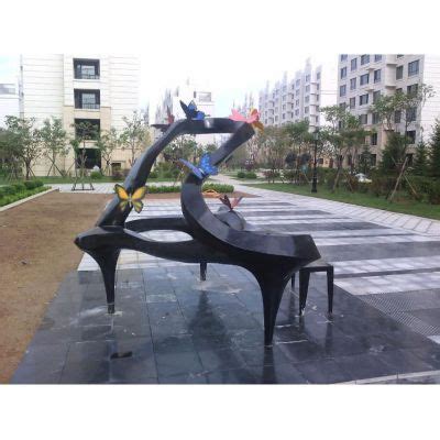 不锈钢钢琴抽象 公园景观雕塑-宏通雕塑