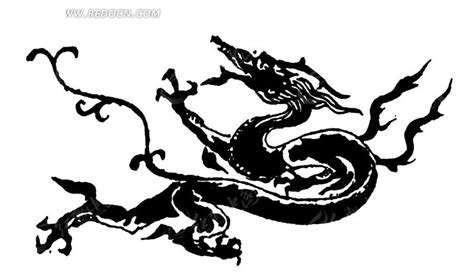 中国古典图案-张牙舞爪的龙纹构成的图案AI素材免费下载_红动中国