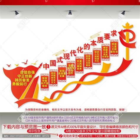中国式现代化的本质要求党建海报设计图片下载_红动中国