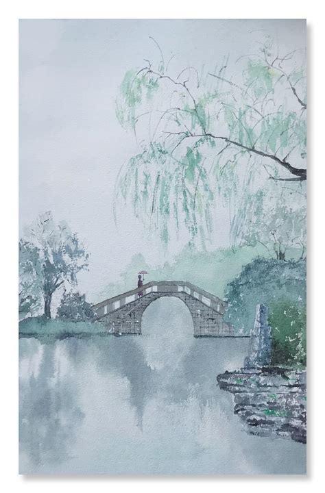 水彩画风景画图片
