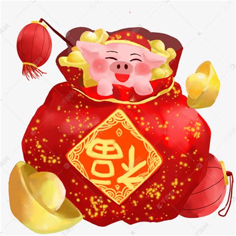 2019春节猪年新年快乐促销海报背景图片免费下载-千库网