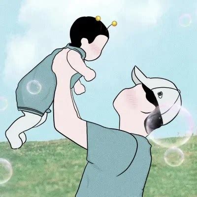 非主流qq亲子头像卡通头像