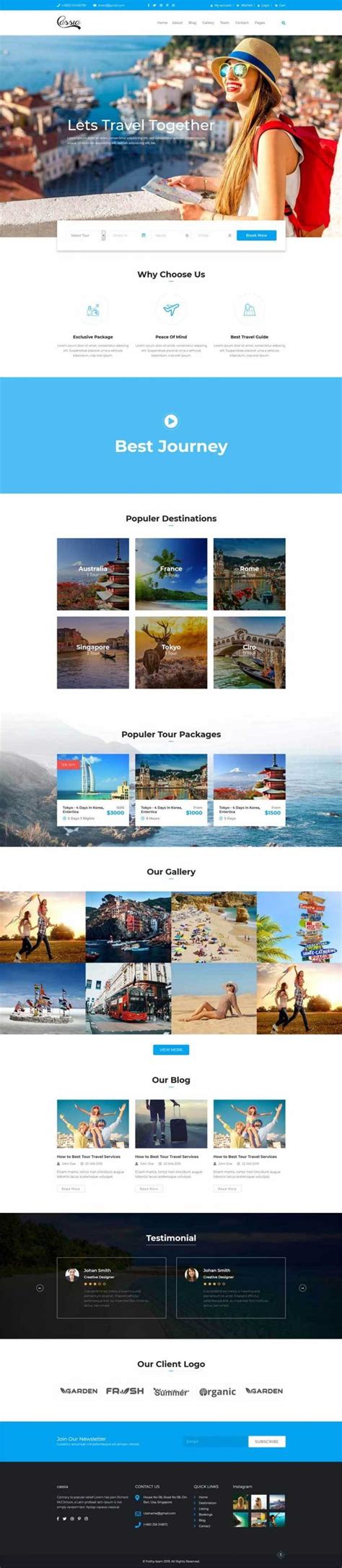 出国旅行旅游公司网站模板_站长素材