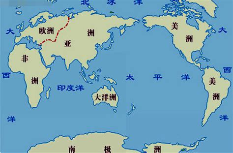 世界七大洲分界线分布图 | 说明书网