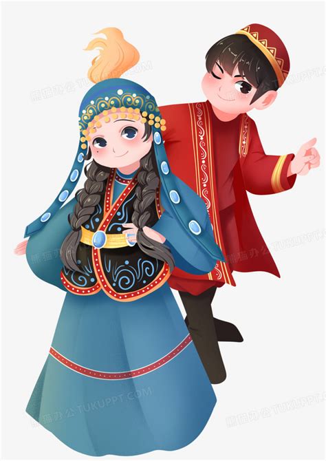 56个民族哈萨克族女孩,人物素材,设计素材,设计模板,汇图网www.huitu.com