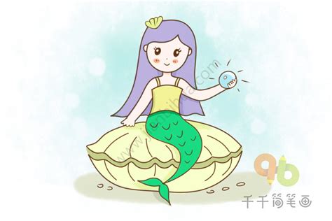 儿童卡通美人鱼的画法简单好看_美人鱼简笔画图片 - 巧巧简笔画