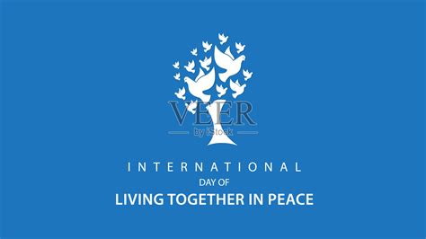 国际和平共处日。矢量图插画图片素材_ID:378594502-Veer图库