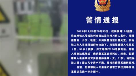 沈阳公安：地铁九号线发生持刀伤人事件，男子杀害前妻被刑拘_凤凰网视频_凤凰网