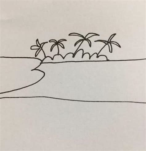 沙滩风景简笔画 - 兜在学