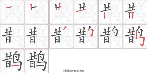 鹊笔画_鹊笔顺_鹊多少画_鹊字笔画数_词典网