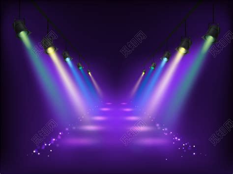 矢量绚丽的舞台聚光灯图片-矢量蓝色的舞台聚光灯设计素材-高清图片-摄影照片-寻图免费打包下载