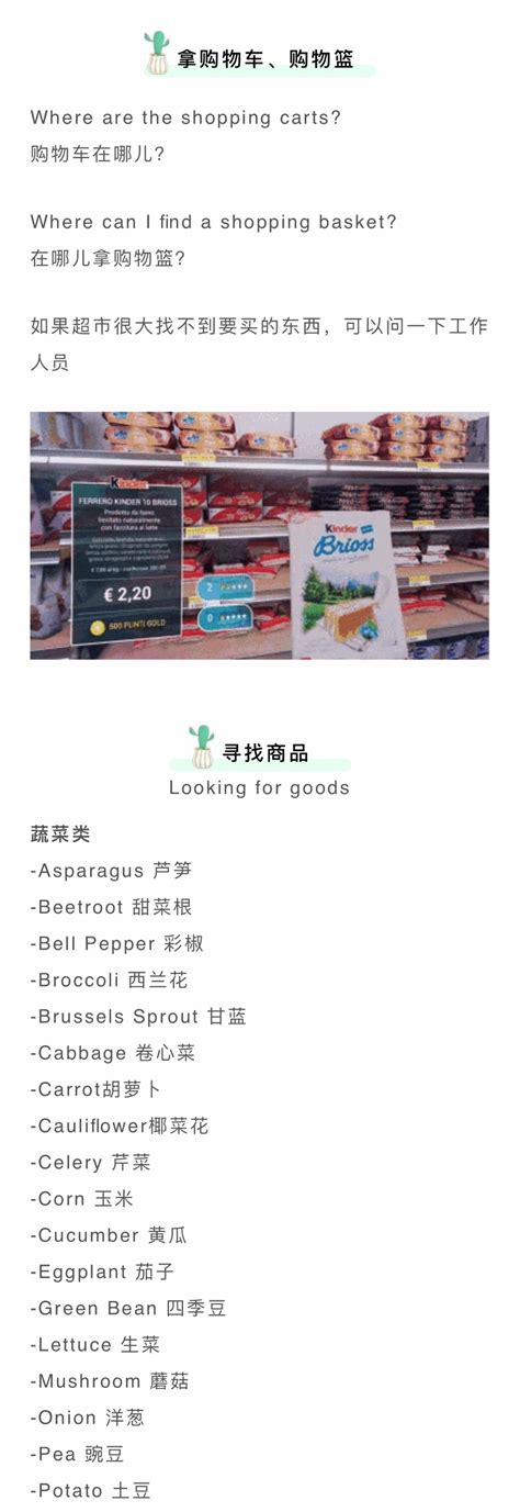超市购物常用英语口语大全