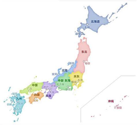 日本政区图图片