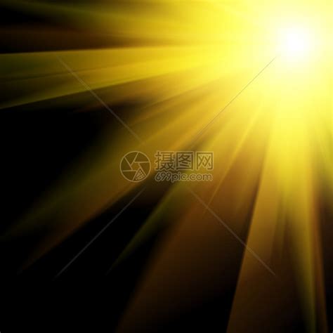 黑色背景上的太阳和太阳光线插画图片下载-正版图片503628130-摄图网