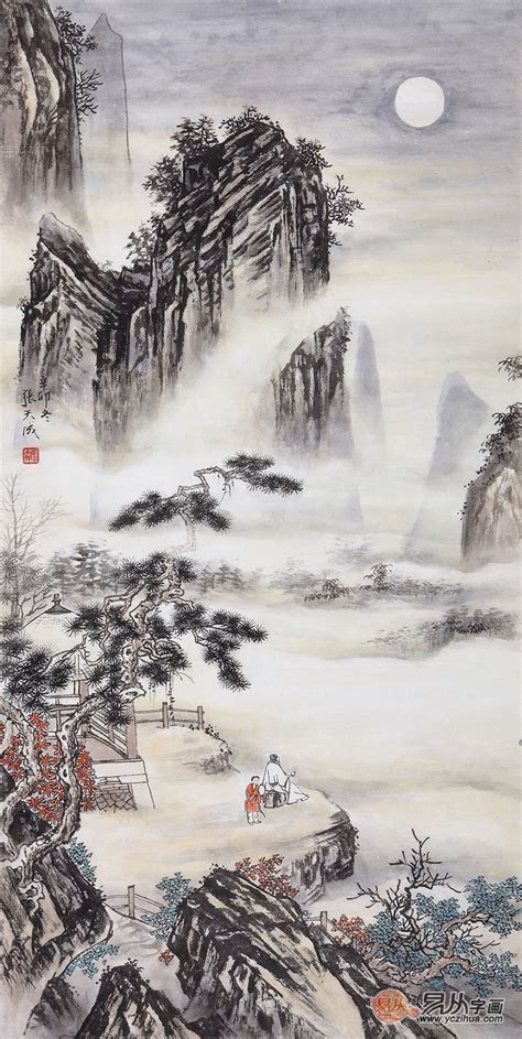 中国画 山水 写意山水 周末的时光 国画 《深山韵》|纯艺术|绘画|随心吾欲 - 原创作品 - 站酷 (ZCOOL)