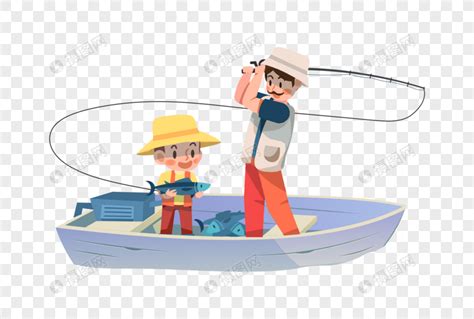 儿童绘画我和爸爸钓鱼,我和爸爸钓鱼,儿童钓鱼池(第2页)_大山谷图库